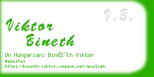 viktor bineth business card